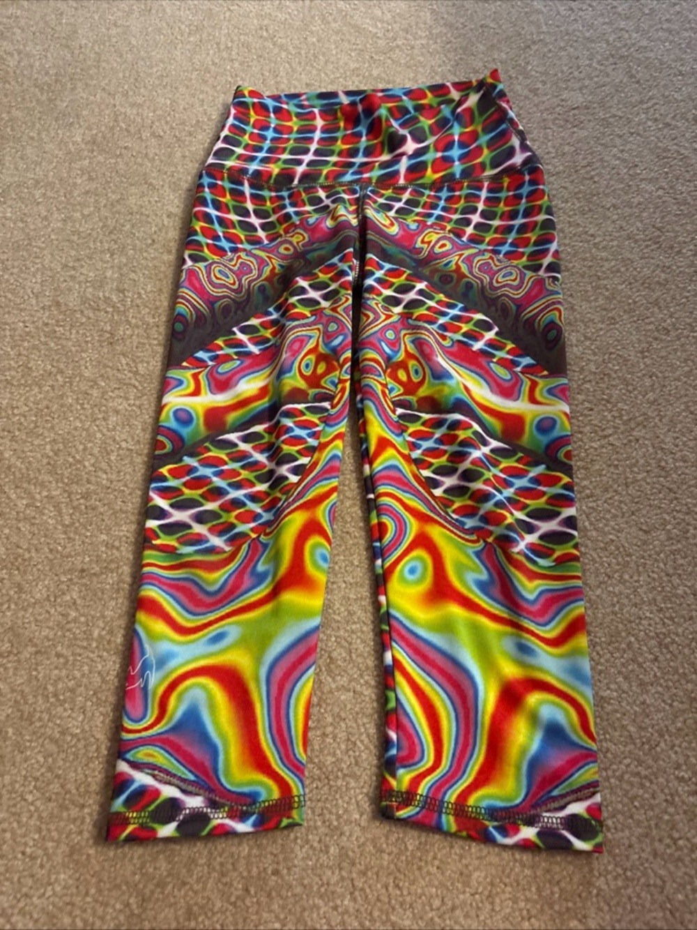 LN Downward Dog Miami Psychedelic Leggings Size XS